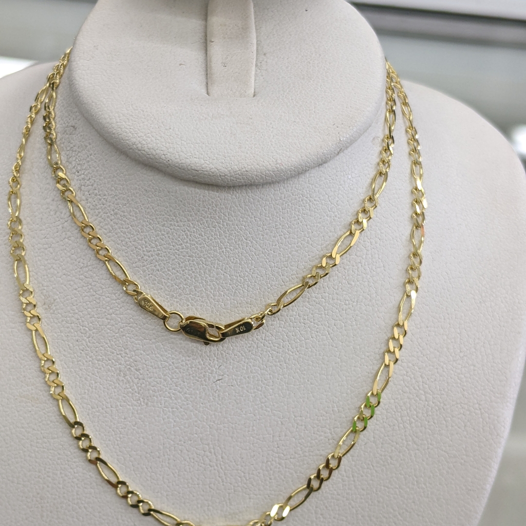10kt Real Solid Gold Figaro Chain 519$